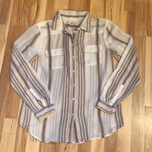 Loft striped blouse, size Medium, worn once.